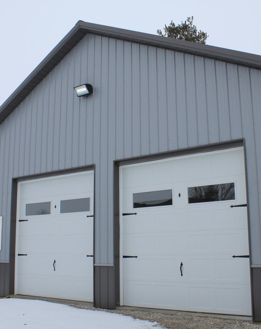 Garage with Pole Barn Kits and Metal Roofing