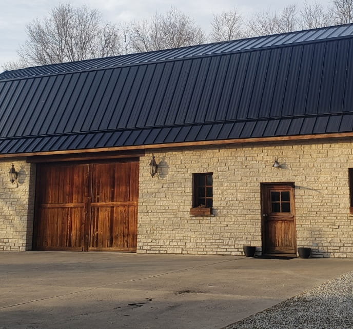 a property with metal roofing